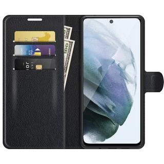 Cover-Discount  Galaxy S21 FE - Etui en cuir coque noir 