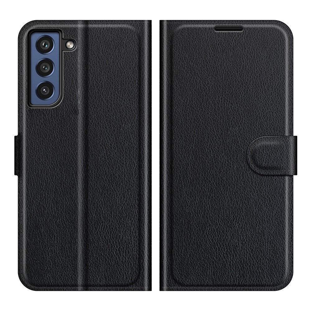 Cover-Discount  Galaxy S21 FE - Etui en cuir coque noir 