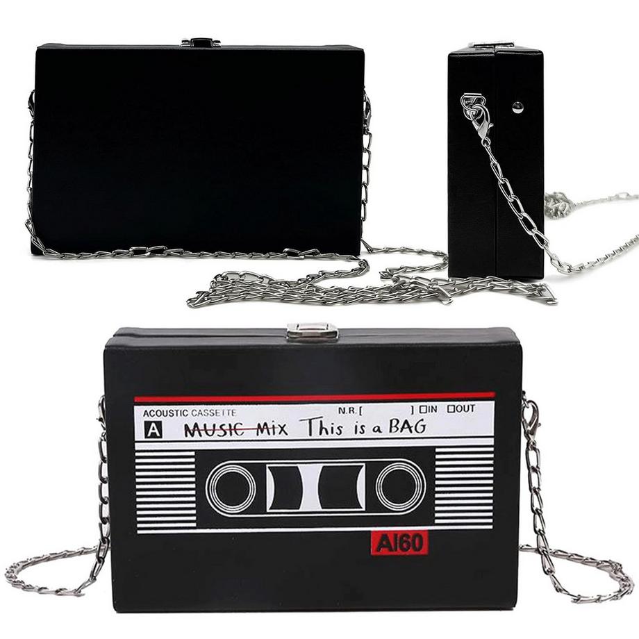 Only-bags.store Sac à main Rétro Cassette Bandoulière  