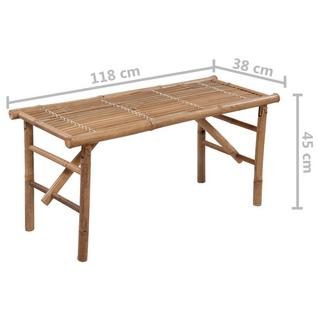 VidaXL Banc de jardin bambou  