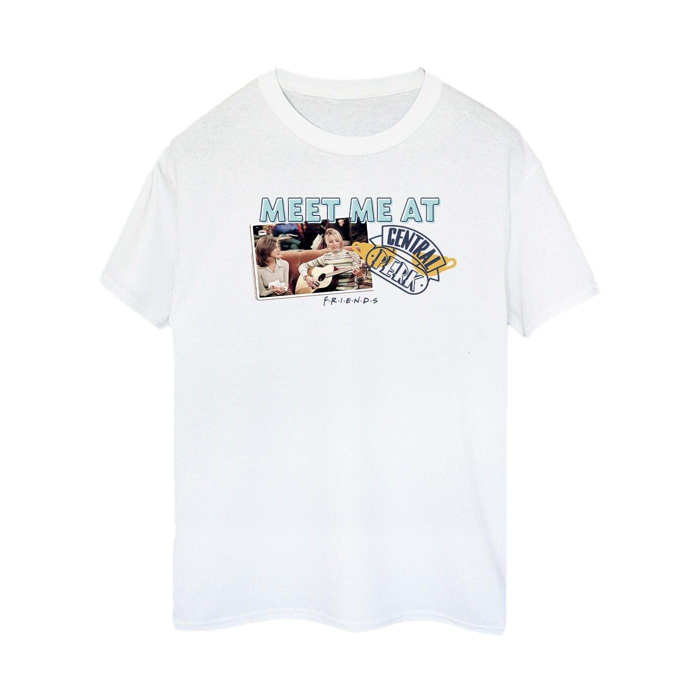 Image of Meet Me At Central Perk Boyfriend Fit Tshirt Damen Weiss L