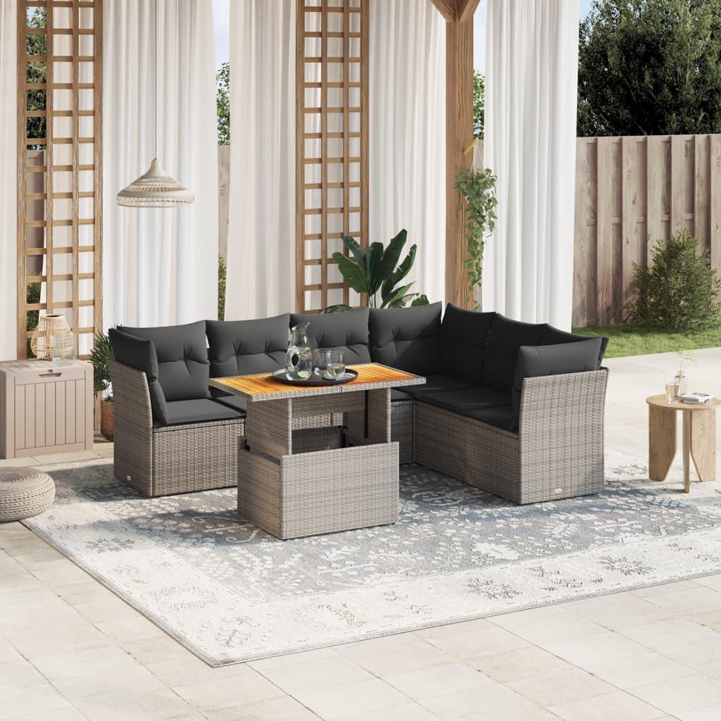 VidaXL set divano da giardino Polirattan  