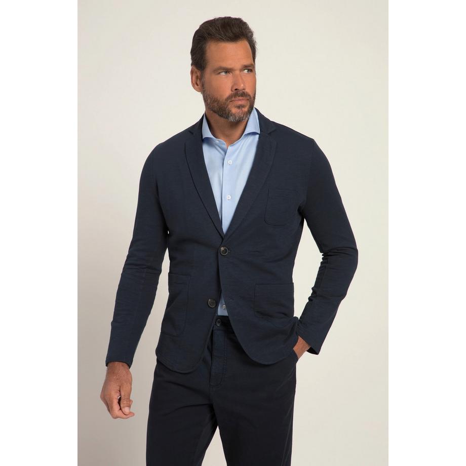 JP1880 Veston Molleton Flammé Col Revers Poches Plaquées  