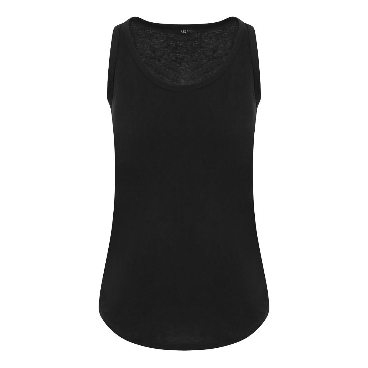 Image of Just Ts Triblend Top Girlie Ärmellos Damen Schwarz XL
