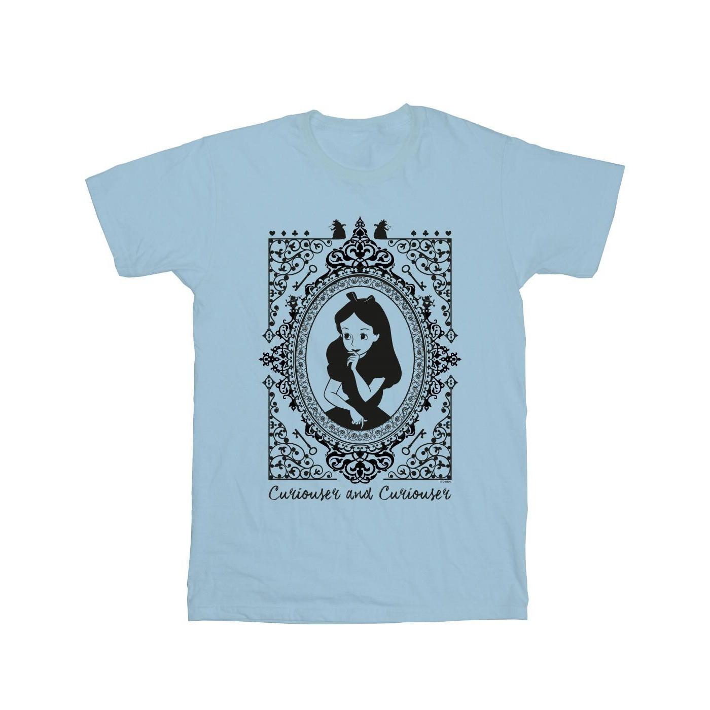 Image of Alice In Wonderland Frame Tshirt Damen Blau L