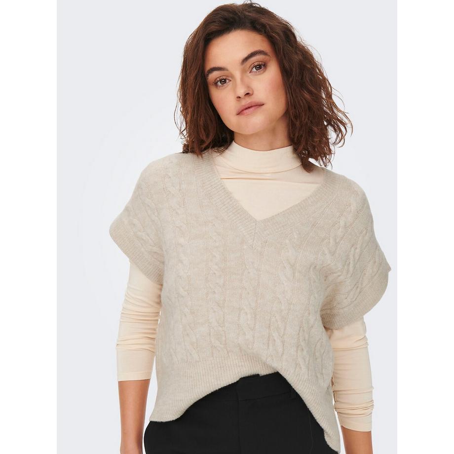 ONLY Maglione a maniche corte collo a V  