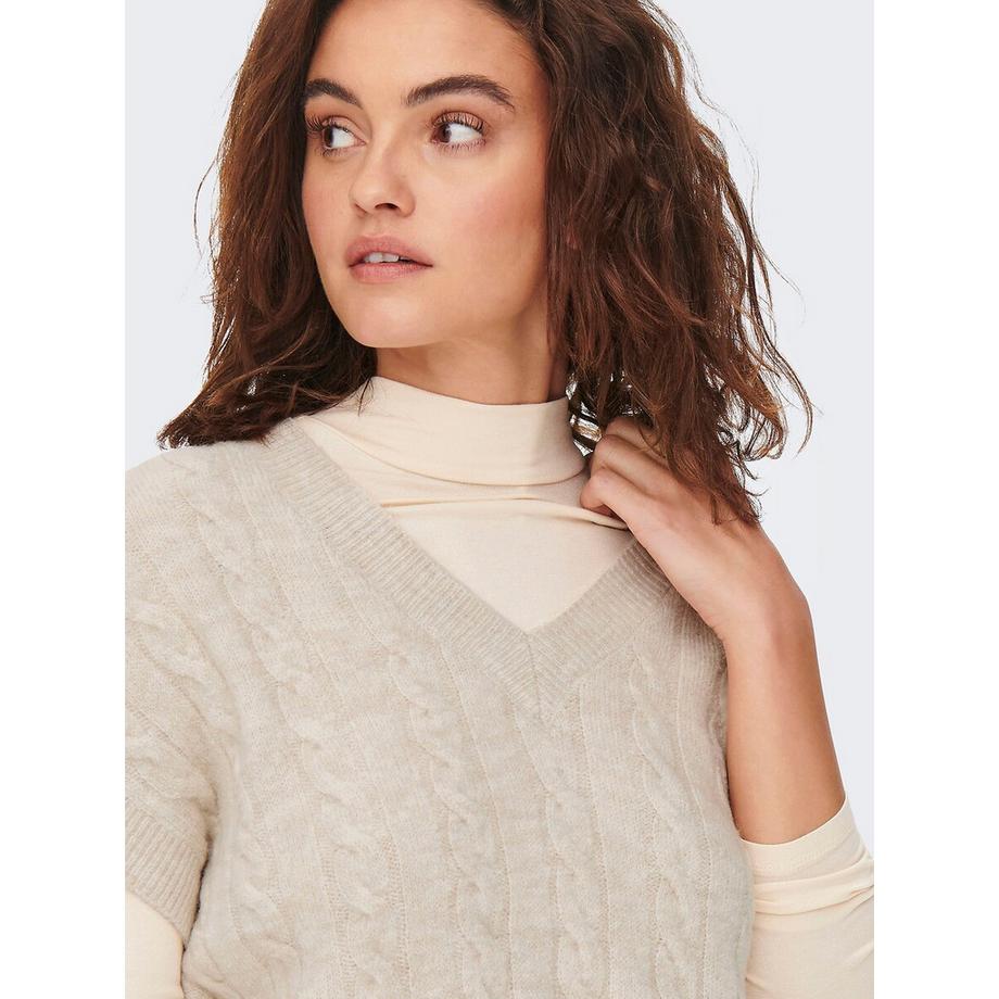 ONLY Maglione a maniche corte collo a V  