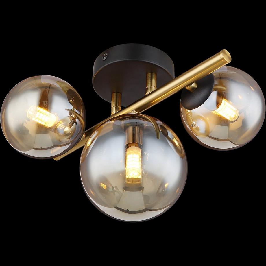 mutoni Applique murale Riha métal noir mat 3xG9 LED  