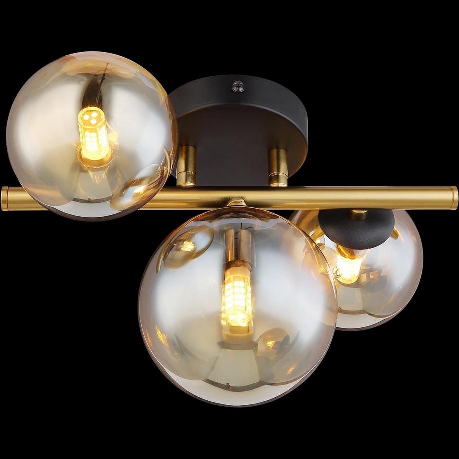 mutoni Applique murale Riha métal noir mat 3xG9 LED  