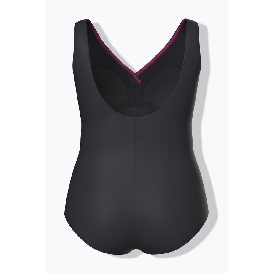 Ulla Popken Costume da bagno sfumato coppe morbide drappeggio  