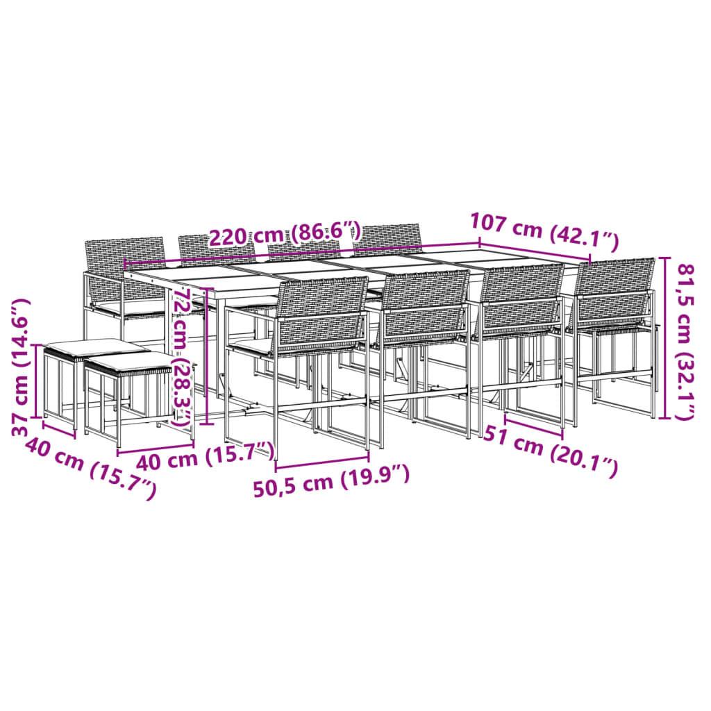 VidaXL Garten essgruppe poly-rattan  