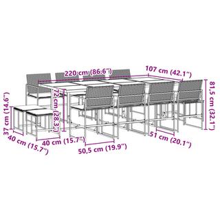 VidaXL Garten essgruppe poly-rattan  