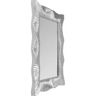 KARE Design Specchio da parete Ondulato argento 94x124