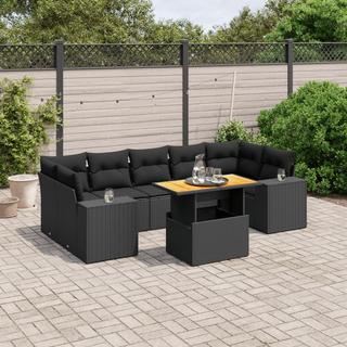 VidaXL set divano da giardino Polirattan  