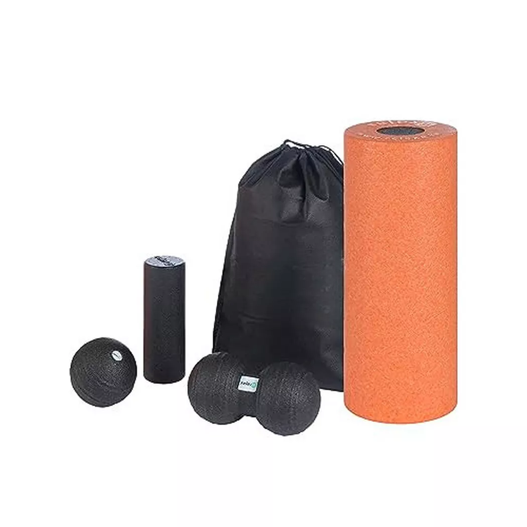 Alopini - Faszien-Starter-Set 5-teilig, Faszienrollen/Faszienbälle bei Verspannungen & Verklebungen, One Size, Orange