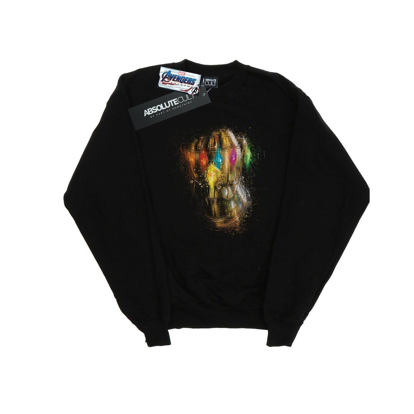 Image of Avengers Endgame Infinity Gauntlet Splatter Sweatshirt Jungen Schwarz 152-158