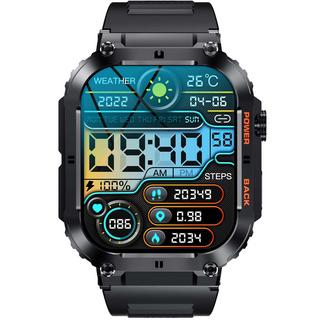 DENVER  SmartWatch Bluetooth SWC-191B con sensore di frequenza cardiaca, pressione sanguigna e ossigeno nel sangue e funzione di chiamata 