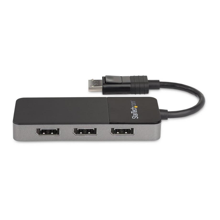 STARTECH.COM  StarTech.com 3-Port Multi-Monitor DisplayPort Adapter, DP auf 3x DisplayPort 1.4 Splitter, Dreifach 4K Computer MST Hub, USB Betrieben, nur Windows 