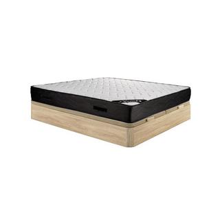 Ysmée Ensemble 180 x 200 cm sommier coffre naturel clair + matelas ressorts ensachés 7 zones et mémoire de forme ép.24cm - MERISI de YSMÉE  