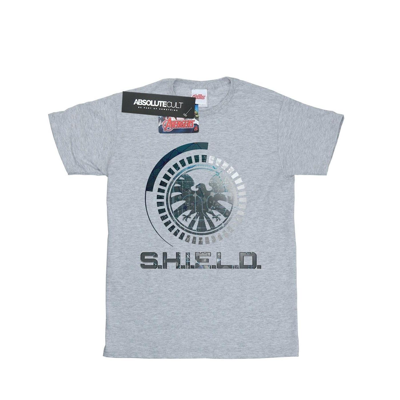 Image of Avengers Shield Logo Tshirt Herren Grau S