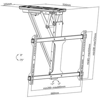 My Wall  Supporto a soffitto per TV Montaggio a soffitto, Motorizzato, Regolabile in altezza 