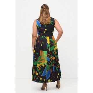 Ulla Popken  Robe sans manches, lin mélangé. Décolleté en forme de cœur. Tenue traditionnelle bavaroise. 