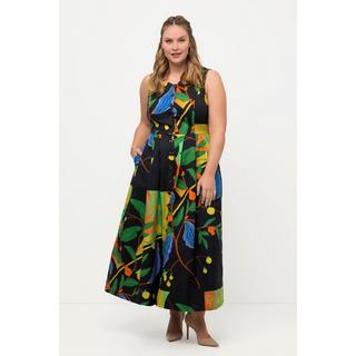 Ulla Popken  Robe sans manches, lin mélangé. Décolleté en forme de cœur. Tenue traditionnelle bavaroise. 