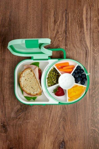 GöBe GöBe Lunchbox für Kinder mit Snackschleuder, Sage Mint  