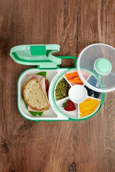 GöBe GöBe Lunchbox für Kinder mit Snackschleuder, Sage Mint  