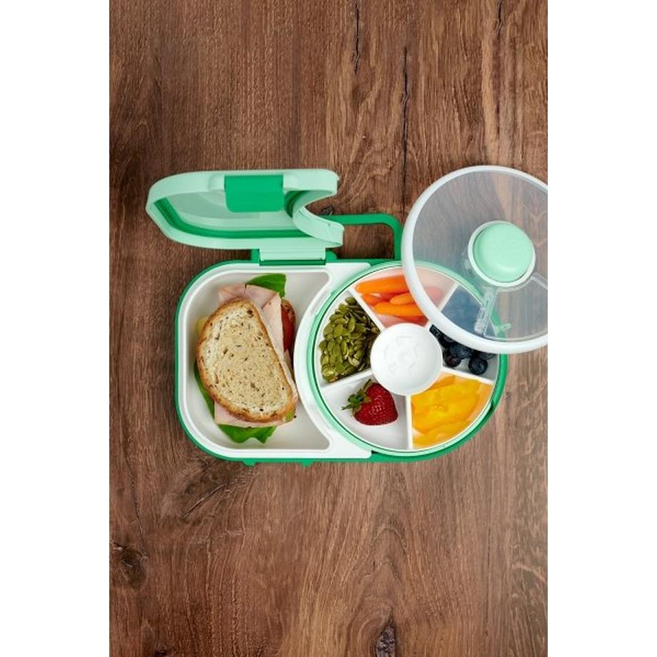 GöBe GöBe Lunchbox für Kinder mit Snackschleuder, Sage Mint  