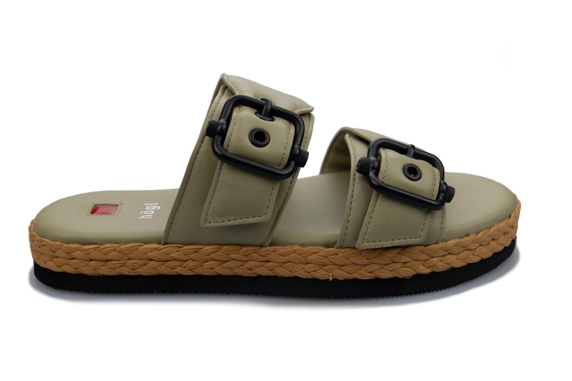 Image of 3-100720-5800 - Leder Sandale Damen Grün 34.5