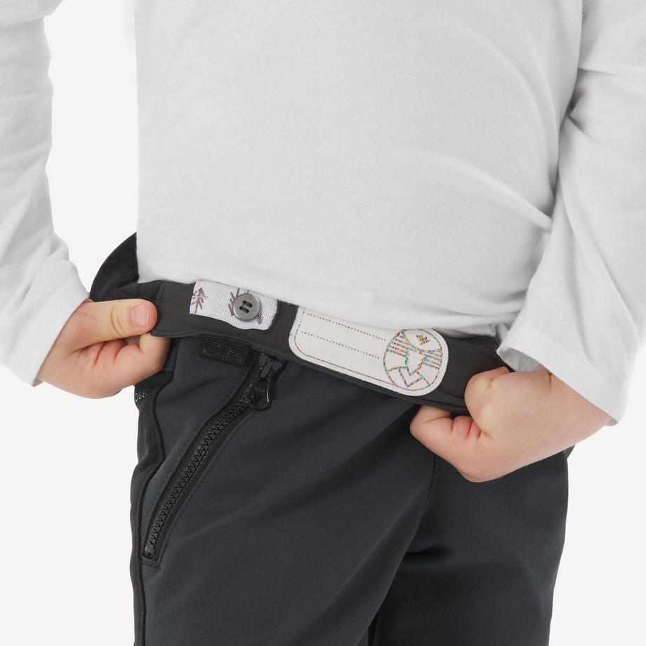 QUECHUA  Pantalon softshell de randonnée enfant 2-6 ans, MH900 noir 