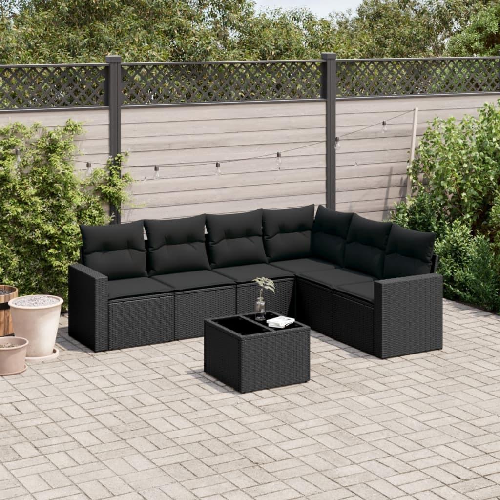 VidaXL set divano da giardino Polirattan  