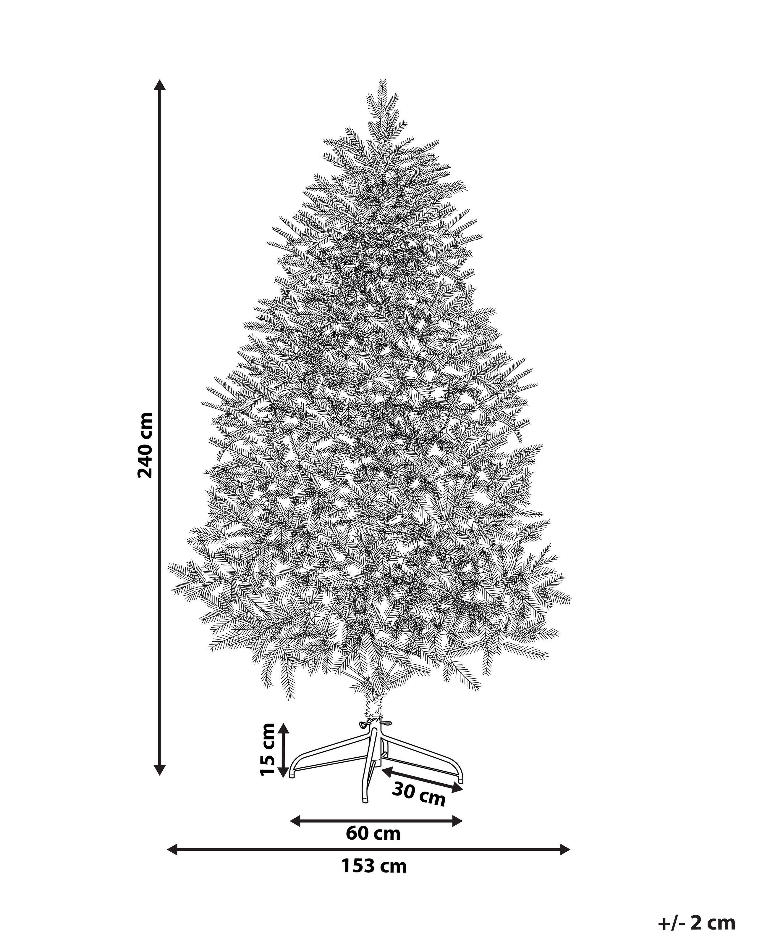Beliani Weihnachtsbaum aus PVC Klassisch HUXLEY  