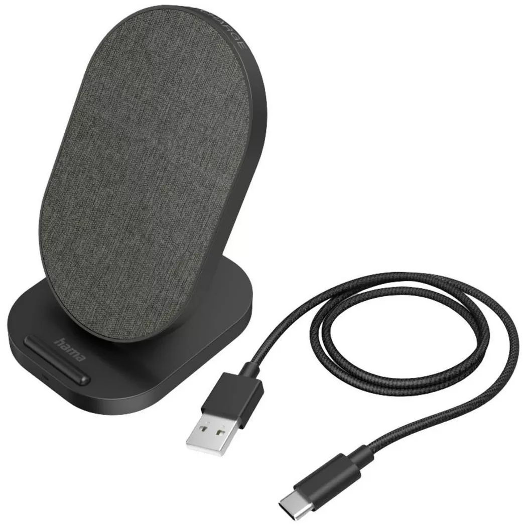 Hama QI-FC15S-Fab Smartphone Black USB Wireless charging Fast charging Indoor