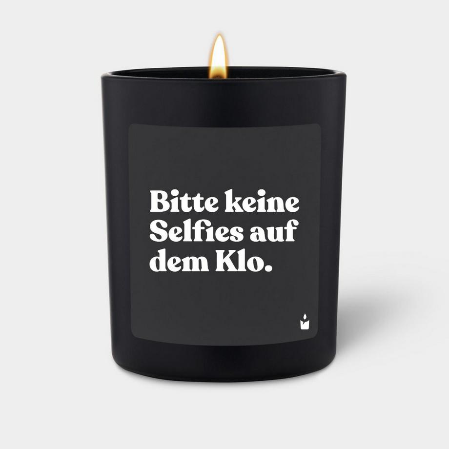 Duftkerze Woody Bitte keine Selfies auf dem Klo.