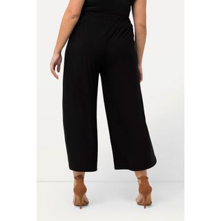 Ulla Popken  Pantalon en jersey, jambe large avec fente, taille élastique 