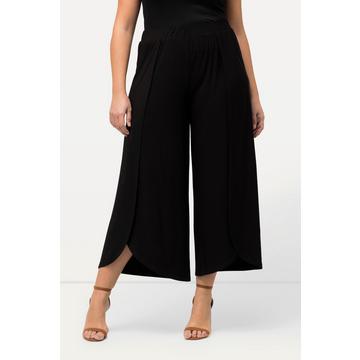 Pantalon en jersey, jambe large avec fente, taille élastique