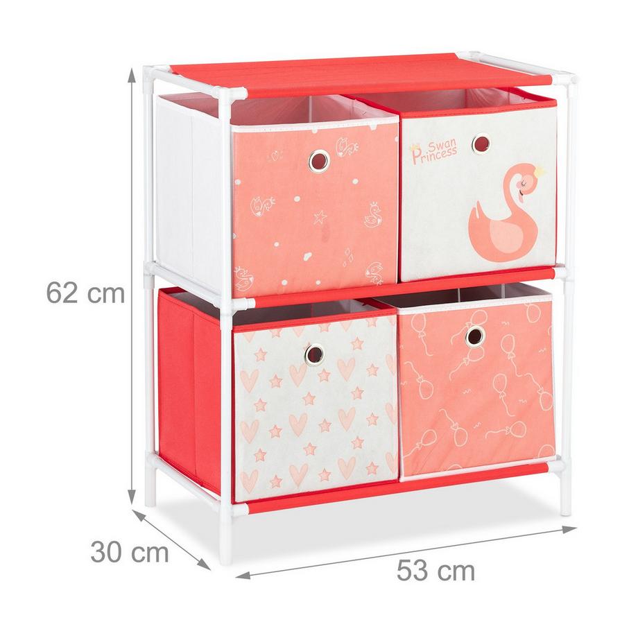 B2X Scaffale per bambini Swan con cassetti  