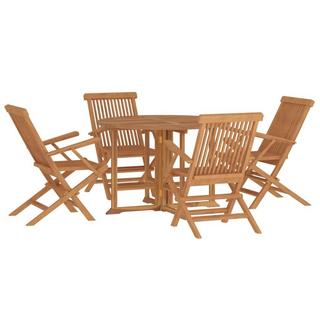 VidaXL set da pranzo per esterni Teak riciclato  