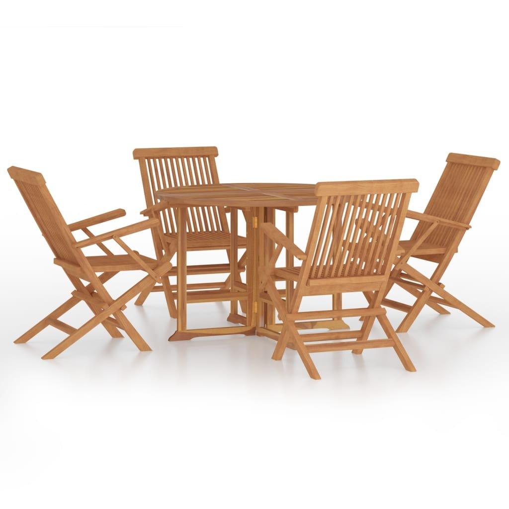 VidaXL set da pranzo per esterni Teak riciclato  