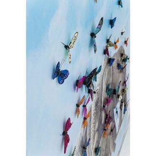 KARE Design Bild Touched Elefants with Butterflys 120x120cm  