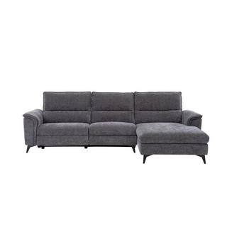 Vente-unique Eckrelaxsofa elektrisch - Ecke rechts - Stoff - Anthrazit - TELTI  