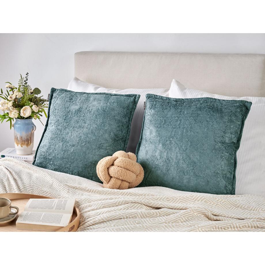 Beliani Dekokissen 2er Set aus Baumwolle Boho VERPIS  