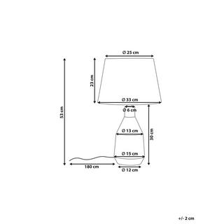 Beliani Lampada da tavolo en Ceramica Classico LAMBRE  