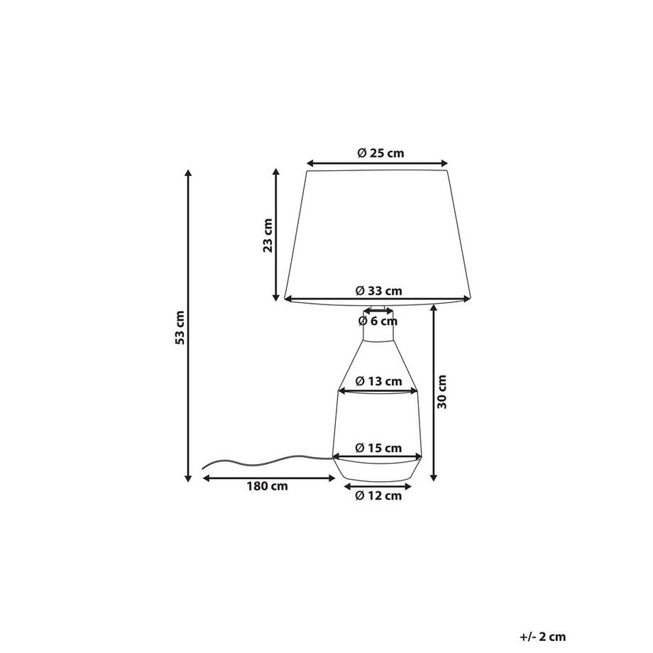 Beliani Lampe à poser en Céramique Traditionnel LAMBRE  