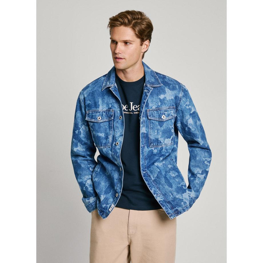 Pepe Jeans London Eaton Giacca in Jeans Camouflage  