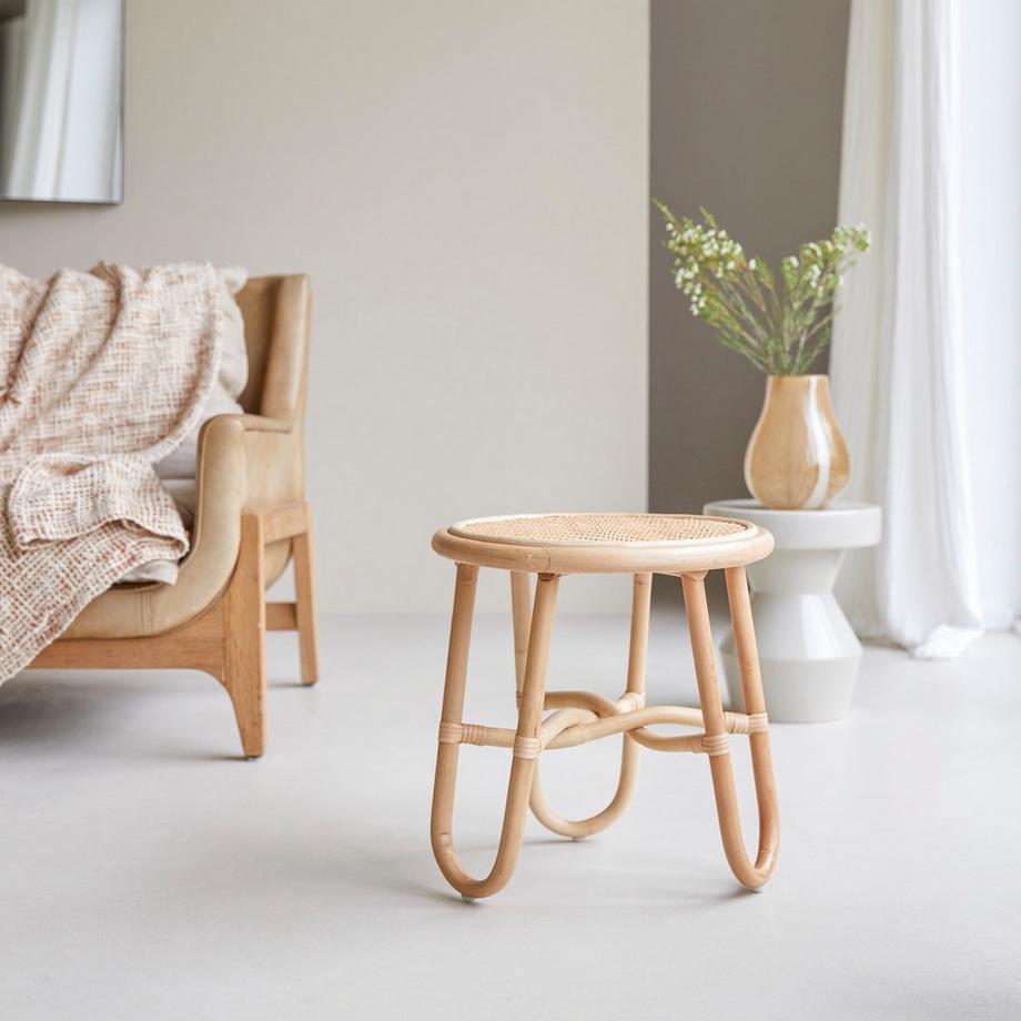 Tikamoon Bout de canapé en rotin Lina  