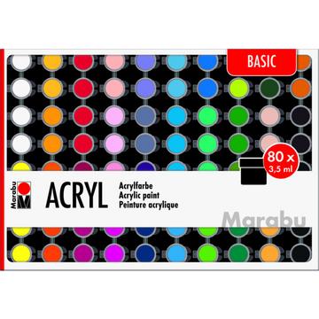 Marabu Acryl Basic Acrylfarbe 3,5 ml 80 Stück(e)