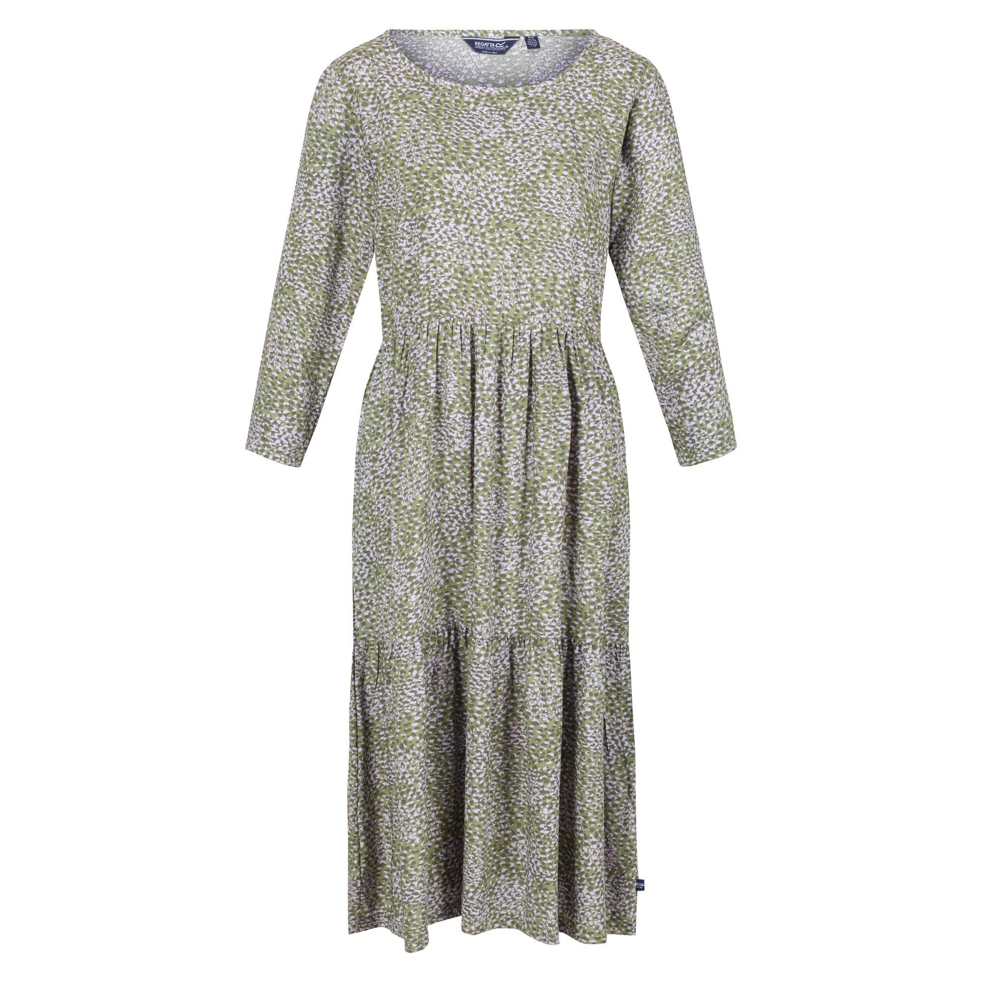 Image of Briella Freizeitkleid Langärmlig Damen Olivegrün 36